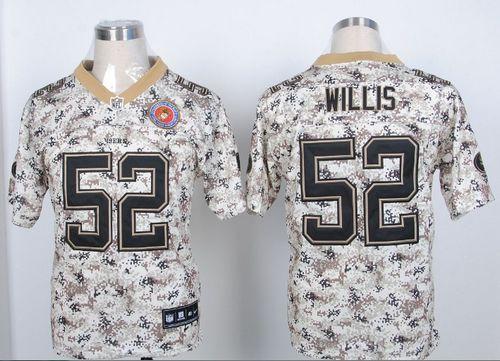 Nike 49ers #52 Patrick Willis Camo USMC Men's Stitched NFL Elite Jersey - Click Image to Close