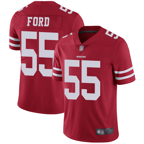 Nike 49ers #55 Dee Ford Red Team Color Men's Stitched NFL Vapor Untouchable Limited Jersey - Click Image to Close