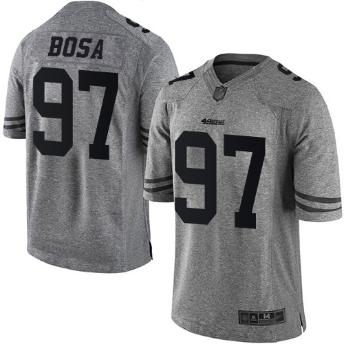 49ers #97 Nick Bosa Gray Men's Stitched Football Limited Gridiron Gray Jersey