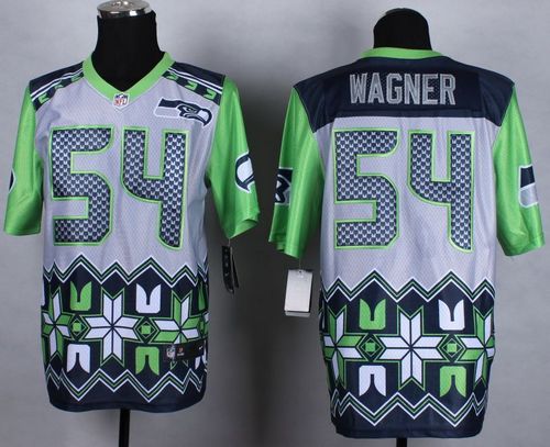 Nike Seahawks #54 Bobby Wagner Grey Men's Stitched NFL Elite Noble Fashion Jersey - Click Image to Close