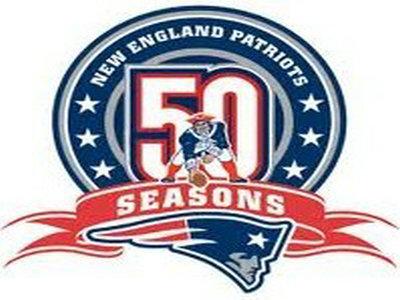 Stitched New England Patriots 50th Anniversary Jersey Patch - Click Image to Close