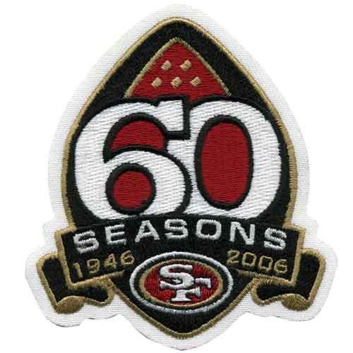 Stitched San Francisco 49ers 60th Season Jersey Patch (2006)