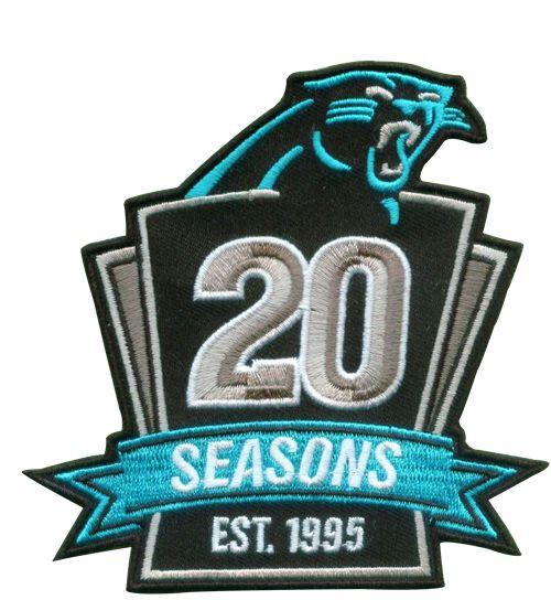 Stitched NFL Carolina Panthers 1995-2014 20TH Season Jersey Patch