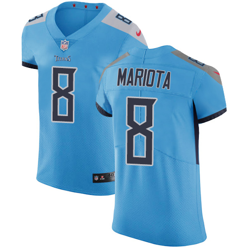 Nike Titans #8 Marcus Mariota Light Blue Alternate Men's Stitched NFL Vapor Untouchable Elite Jersey