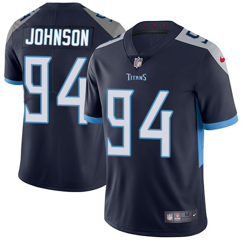 Nike Titans #94 Austin Johnson Navy Blue Team Color Men's Stitched NFL Vapor Untouchable Limited Jersey - Click Image to Close