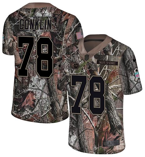 Nike Titans #78 Jack Conklin Camo Men's Stitched NFL Limited Rush Realtree Jersey