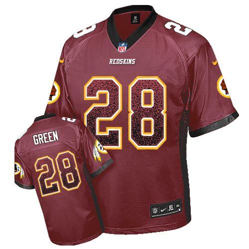 Nike Redskins #28 Darrell Green Burgundy Red Team Color Men's Stitched NFL Elite Drift Fashion Jersey