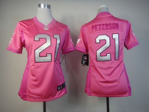 Nike Cardinals #21 Patrick Peterson Pink Women's Be Luv'd Stitched NFL Elite Jersey