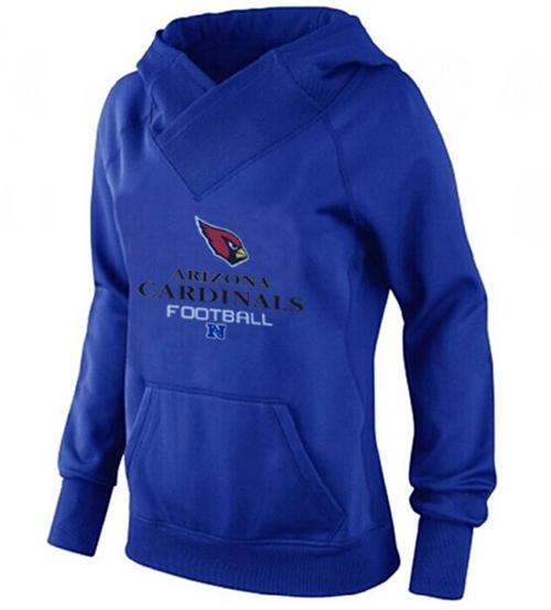 Women's Arizona Cardinals Big & Tall Critical Victory Pullover Hoodie Blue