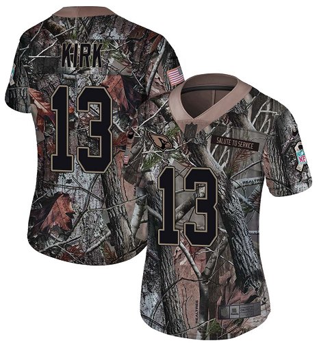 Nike Cardinals #13 Christian Kirk Camo Women's Stitched NFL Limited Rush Realtree Jersey - Click Image to Close