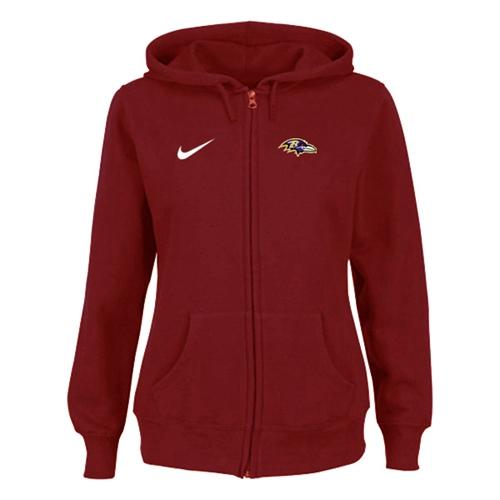 Nike Baltimore Ravens Ladies Tailgater Full Zip Hoodie Red