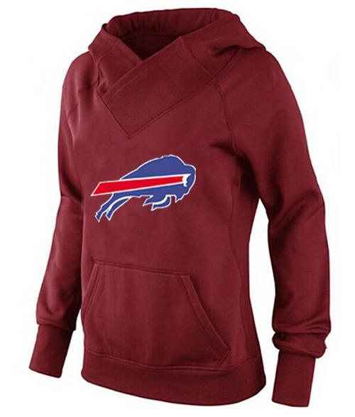 Women's Buffalo Bills Logo Pullover Hoodie Red