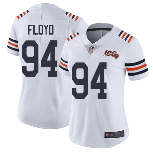 Bears #94 Leonard Floyd White Alternate Women's Stitched Football Vapor Untouchable Limited 100th Season Jersey - Click Image to Close