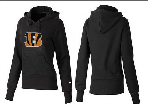 Women's Cincinnati Bengals Logo Pullover Hoodie Black