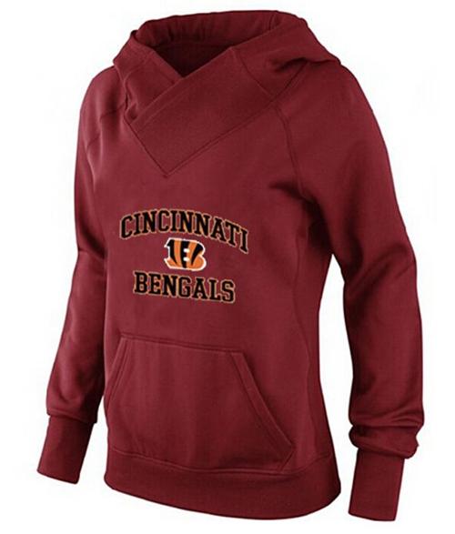 Women's Cincinnati Bengals Heart & Soul Pullover Hoodie Red