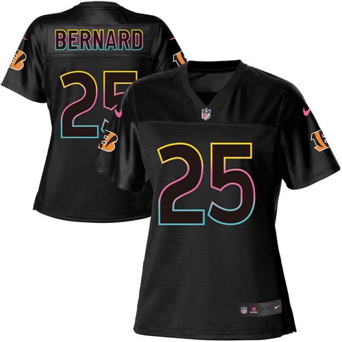 Nike Bengals #25 Giovani Bernard Black Women's NFL Fashion Game Jersey - Click Image to Close