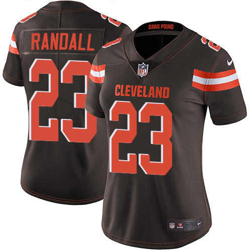 Nike Browns #23 Damarious Randall Brown Team Color Women's Stitched NFL Vapor Untouchable Limited Jersey - Click Image to Close