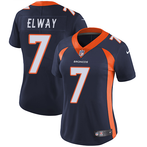 Nike Broncos #7 John Elway Blue Alternate Women's Stitched NFL Vapor Untouchable Limited Jersey - Click Image to Close