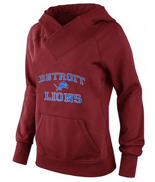 Women's Detroit Lions Heart & Soul Pullover Hoodie Red