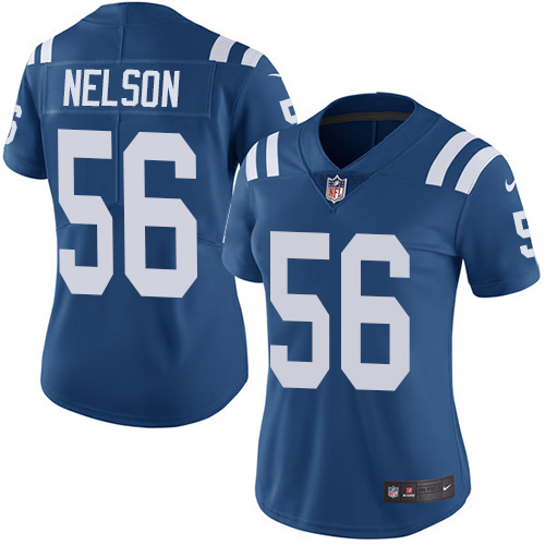 Nike Colts #56 Quenton Nelson Royal Blue Team Color Women's Stitched NFL Vapor Untouchable Limited Jersey - Click Image to Close