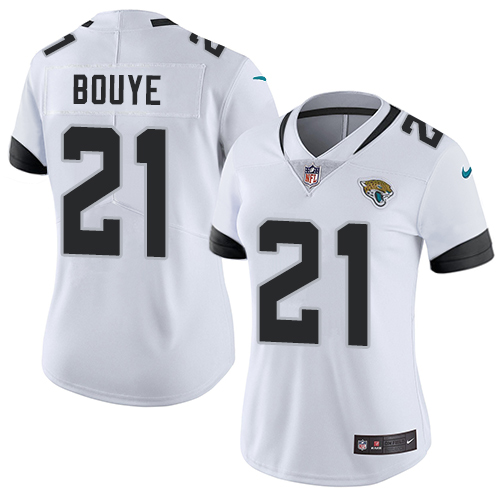 Nike Jaguars #21 A.J. Bouye White Women's Stitched NFL Vapor Untouchable Limited Jersey - Click Image to Close