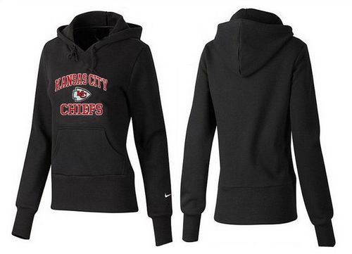 Women's Kansas City Chiefs Heart & Soul Pullover Hoodie Black - Click Image to Close