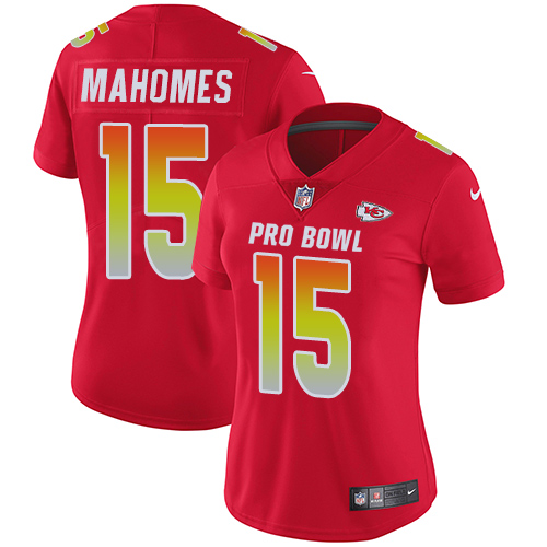 Nike Chiefs #15 Patrick Mahomes Red Women's Stitched NFL Limited AFC 2019 Pro Bowl Jersey - Click Image to Close