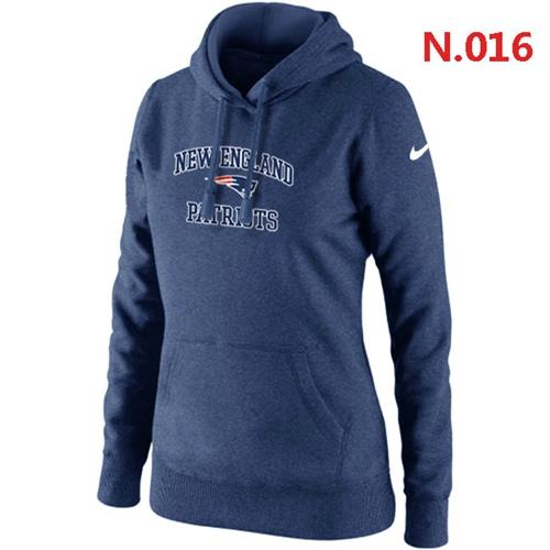 Women's Nike New England Patriots Heart & Soul Pullover Hoodie Dark Blue