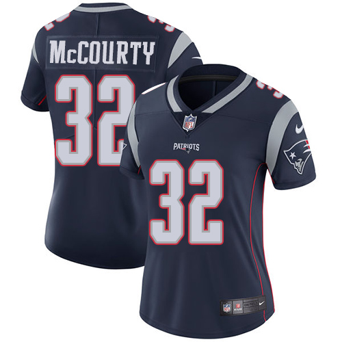 Nike Patriots #32 Devin McCourty Navy Blue Team Color Women's Stitched NFL Vapor Untouchable Limited Jersey - Click Image to Close