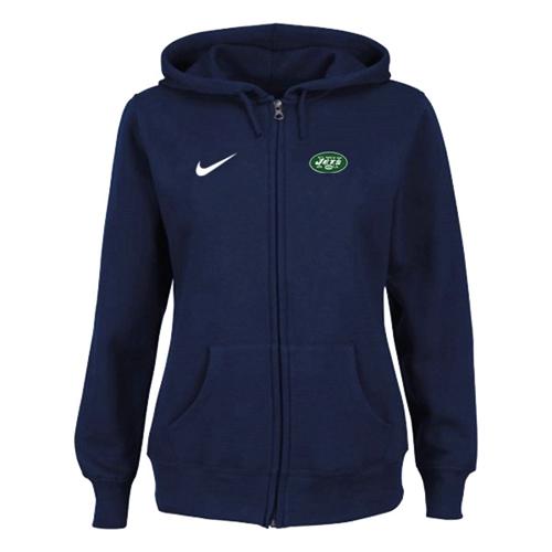 Nike New York Jets Ladies Tailgater Full Zip Hoodie Blue