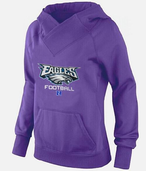 Women's Philadelphia Eagles Big & Tall Critical Victory Pullover Hoodie Purple