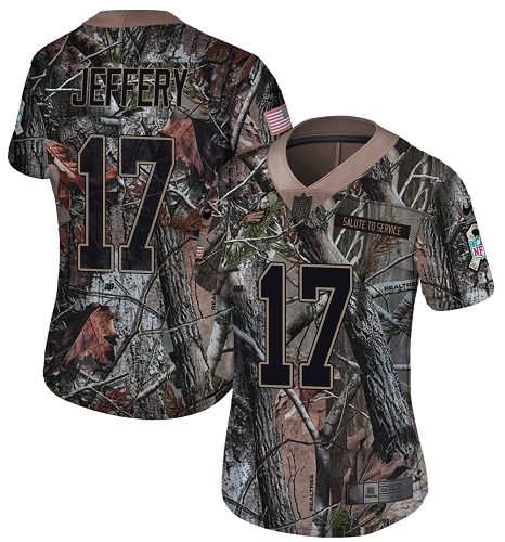 Nike Eagles #17 Alshon Jeffery Camo Women's Stitched NFL Limited Rush Realtree Jersey