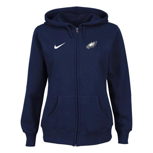 Nike Philadelphia Eagles Ladies Tailgater Full Zip Hoodie Blue - Click Image to Close