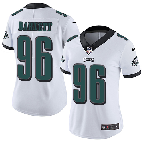 Nike Eagles #96 Derek Barnett White Women's Stitched NFL Vapor Untouchable Limited Jersey - Click Image to Close