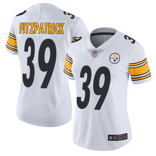 Steelers #39 Minkah Fitzpatrick White Women's Stitched Football Vapor Untouchable Limited Jersey - Click Image to Close