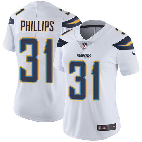 Nike Chargers #31 Adrian Phillips White Women's Stitched NFL Vapor Untouchable Limited Jersey - Click Image to Close