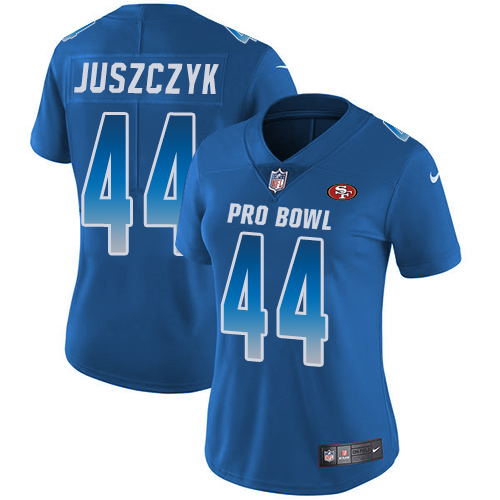 Nike 49ers #44 Kyle Juszczyk Royal Women's Stitched NFL Limited NFC 2019 Pro Bowl Jersey - Click Image to Close