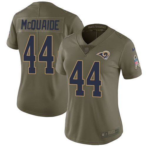 Nike Rams #44 Jacob McQuaide Olive Women's Stitched NFL Limited 2017 Salute to Service Jersey - Click Image to Close