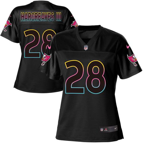 Nike Buccaneers #28 Vernon Hargreaves III Black Women's NFL Fashion Game Jersey - Click Image to Close