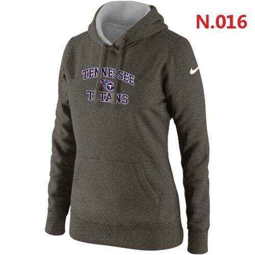 Women's Nike Tennessee Titans Heart & Soul Pullover Hoodie Dark Grey - Click Image to Close