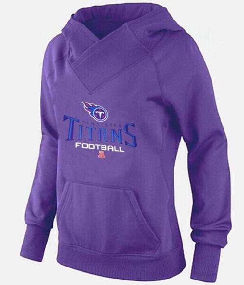 Women's Tennessee Titans Big & Tall Critical Victory Pullover Hoodie Purple