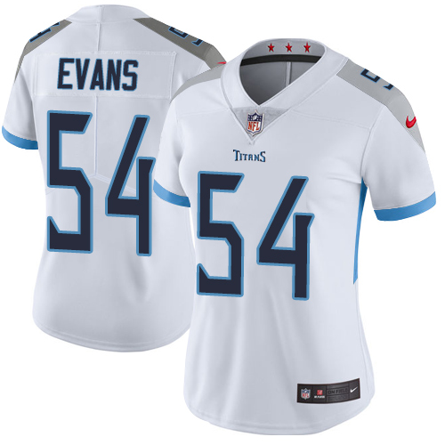 Nike Titans #54 Rashaan Evans White Women's Stitched NFL Vapor Untouchable Limited Jersey - Click Image to Close