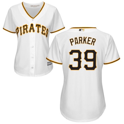 Pirates #39 Dave Parker White Home Women's Stitched MLB Jersey - Click Image to Close