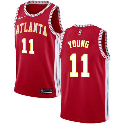 Nike Hawks #11 Trae Young Red Women's NBA Swingman Statement Edition Jersey