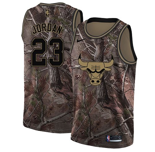 Nike Bulls #23 Michael Jordan Camo Women's NBA Swingman Realtree Collection Jersey