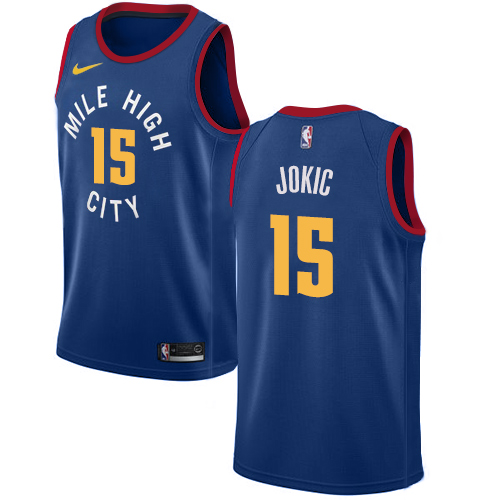 Nike Nuggets #15 Nikola Jokic Blue Women's NBA Swingman Statement Edition Jersey - Click Image to Close