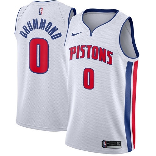 Nike Pistons #0 Andre Drummond White Women's NBA Swingman Association Edition Jersey