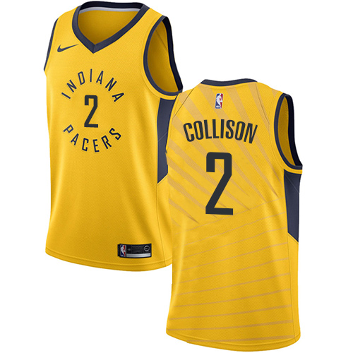 Nike Pacers #2 Darren Collison Gold Women's NBA Swingman Statement Edition Jersey