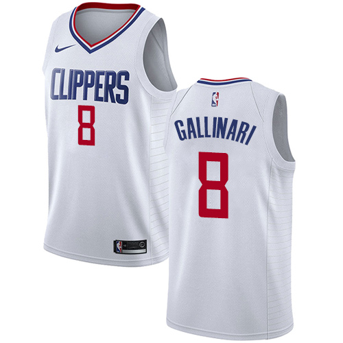 Nike Clippers #8 Danilo Gallinari White Women's NBA Swingman Association Edition Jersey