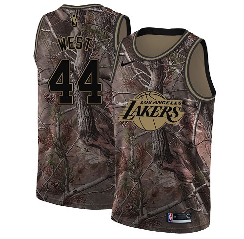 Nike Lakers #44 Jerry West Camo Women's NBA Swingman Realtree Collection Jersey